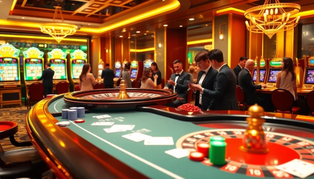 Engage in gaming excitement at https://11betn.com/ with vibrant casino visuals showcasing tables and slot machines.