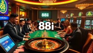 Players enjoying high-stakes poker and roulette at the 88i casino, highlighting excitement and strategy.