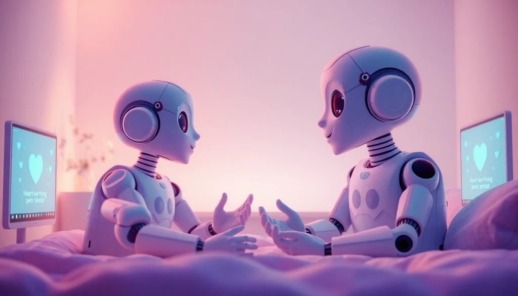 Engaging scene showcasing affectionate interactions in AI companionship, highlighting crush on ai connections.