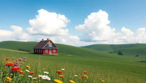 Ontdek de schoonheid van Denemarken op https://mooidenemarken.nl met een prachtig uitzicht op het platteland.
