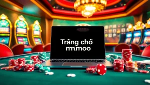 Experience the excitement of Trang chủ mmoo with vibrant casino tables, poker chips, and exciting gambling activities.