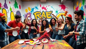 Experience thrash and joy at Break Life Houston's rage room with friends smashing objects.