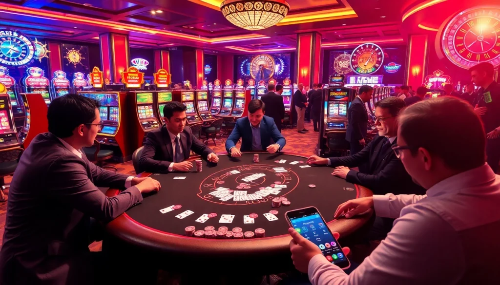 Engaging poker action at https://az888.futbol with vibrant casino atmosphere and professional players.