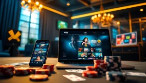 A188 online casino platform displayed on mobile and laptop screens showcasing a user-friendly interface.