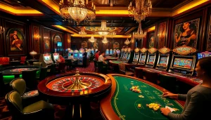 Experience the thrilling excitement of Fun88 with players engaging at luxurious casino tables.