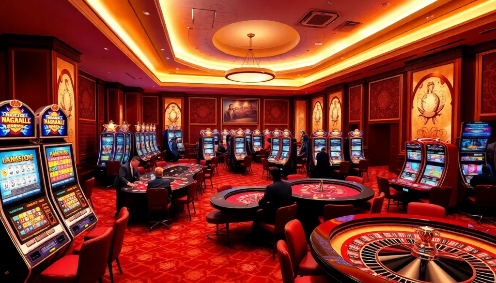 Exciting gameplay and vibrant colors at NAGA1001 casino, showcasing luxury and engagement.