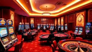 Exciting gameplay and vibrant colors at NAGA1001 casino, showcasing luxury and engagement.