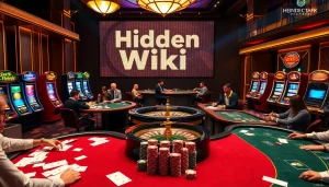 Engaging poker gameplay at a luxurious casino featuring hidden wiki elements.