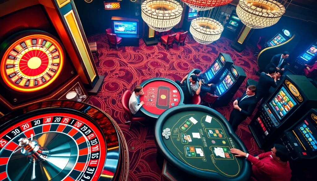 Experience excitement at NH88 with dynamic online gaming, poker tables, and vibrant casino action.
