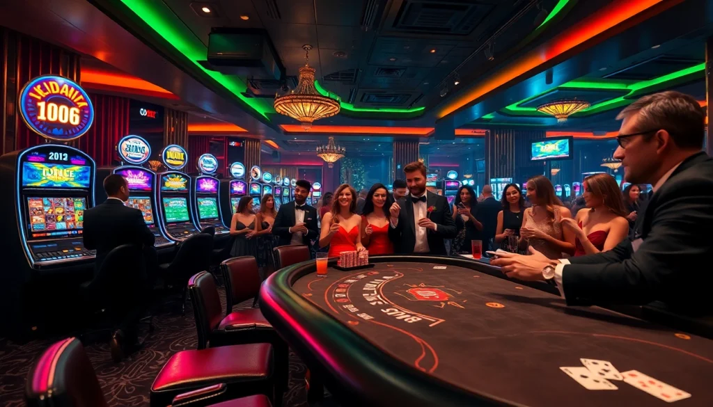 Join the excitement at a luxurious NOHU LIVE casino with vibrant gaming tables and celebrated wins.
