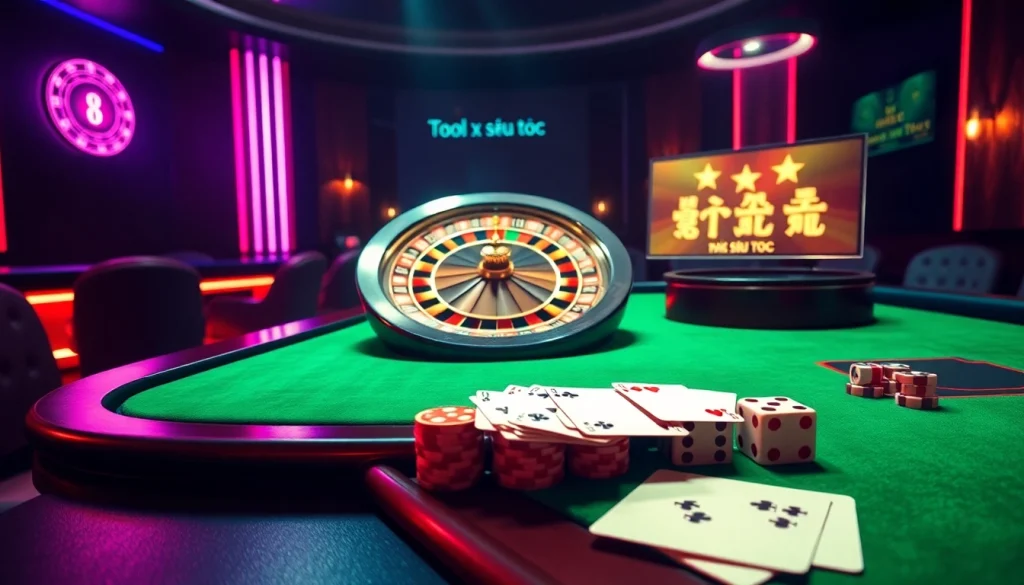 Experience the excitement of gambling with Tool xo so sieu toc at a luxurious casino scene.