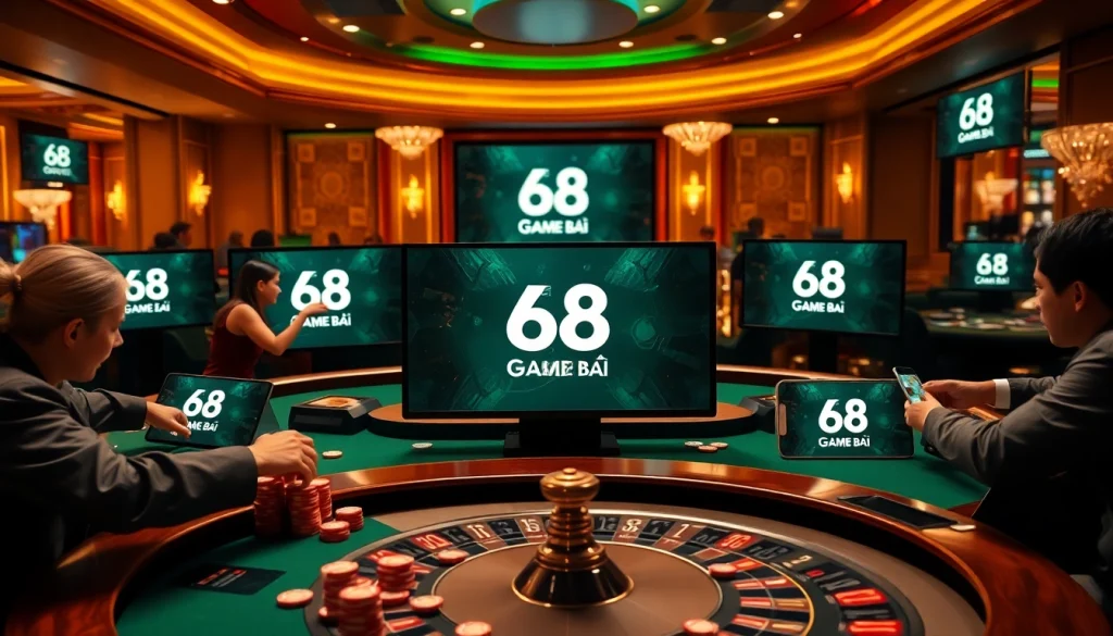 Exciting gameplay at 68 Game Bài with vibrant casino visuals and engaging betting scenes.