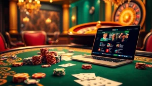 Experience the thrill of RR88 online gambling with vibrant casino tables and lively action.