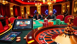 Experience the thrill at the casino with the sumvip app's vibrant poker game setup.