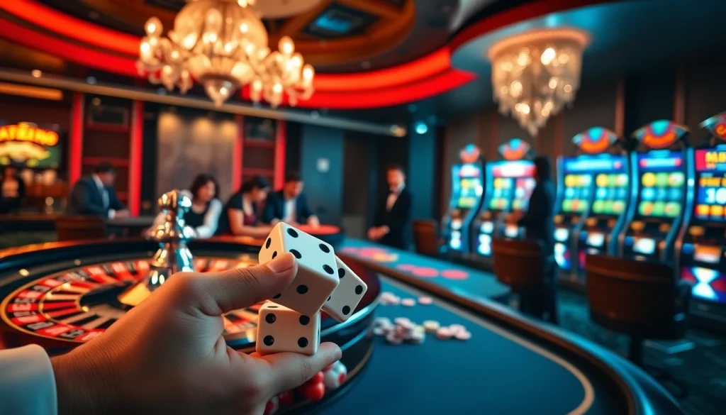 Engage in thrilling gameplay at g88 with poker chips on a luxurious casino table.