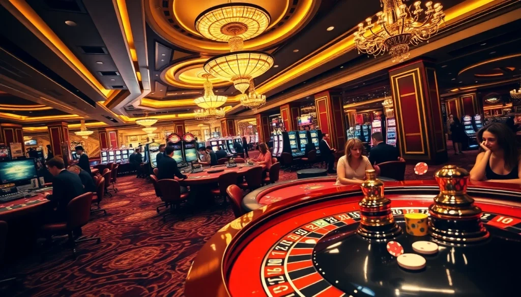Experience the excitement of casino gaming at https://okwin.blog/ with vibrant roulette and poker tables.