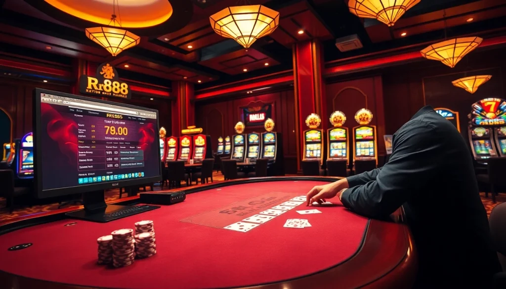 Experience high-stakes gambling at rr88 with vibrant casino tables and exciting gameplay.