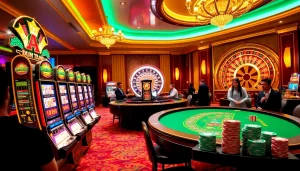 Players engage in thrilling gambling at GG88 casino, with luxurious slots and poker games.