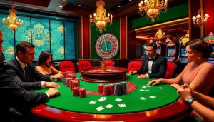 Players enjoying poker at SODO CASINO, capturing the thrill of high-stakes gambling.