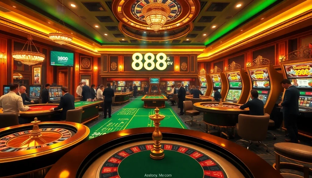 Players enjoying online betting at 888new casino with vibrant graphics and exciting games.