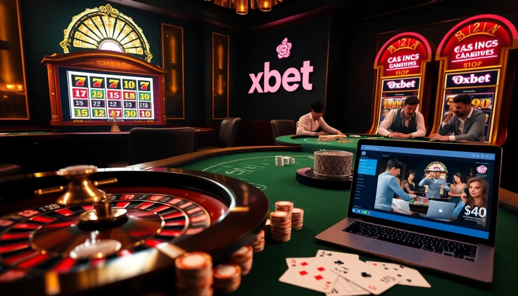 Experience thrilling gameplay at Oxbet with professional casino tables and vibrant slot machines.