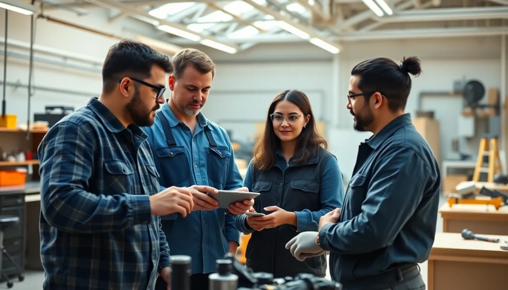 Students learning hands-on skills at a Trade School Tennessee, showcasing teamwork and engagement.