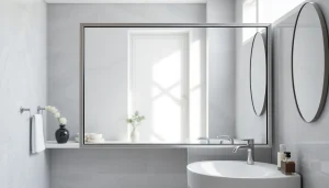 Transform your space with an elegant bathroom mirror that enhances light and style.