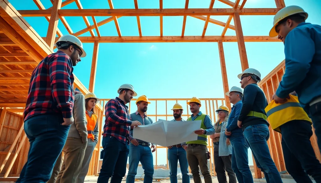 Construction association colorado workers collaborating on-site, showcasing teamwork.