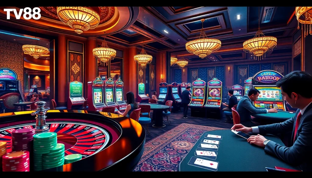Experience high-stakes gameplay at TV88 with exciting roulette, poker, and slot action.