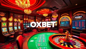 Players enjoying the OXBET casino experience with vibrant games and lively atmosphere.
