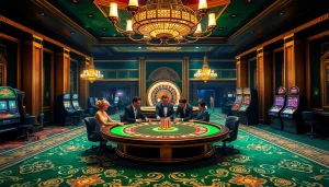 Experience excitement and luxury at the topclub casino with vibrant gambling visuals.