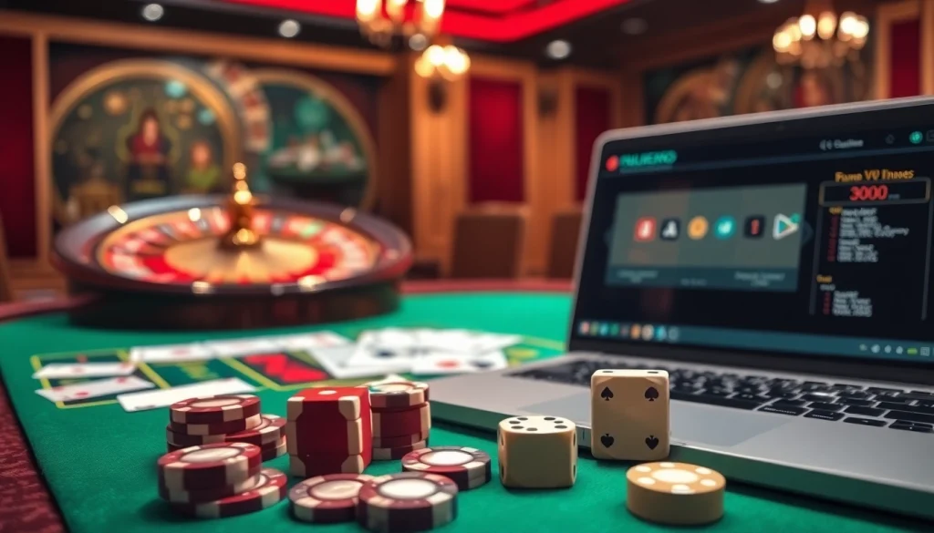 Experience the thrill of casino en ligne retrait instantané with poker chips and roulette wheels.