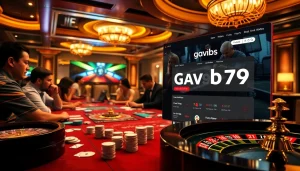Experience thrilling betting at GAVB79 with vibrant casino scenes and engaging gameplay.