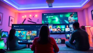 Interactive online gaming experience with 399W platform showcasing casual games and playlists.