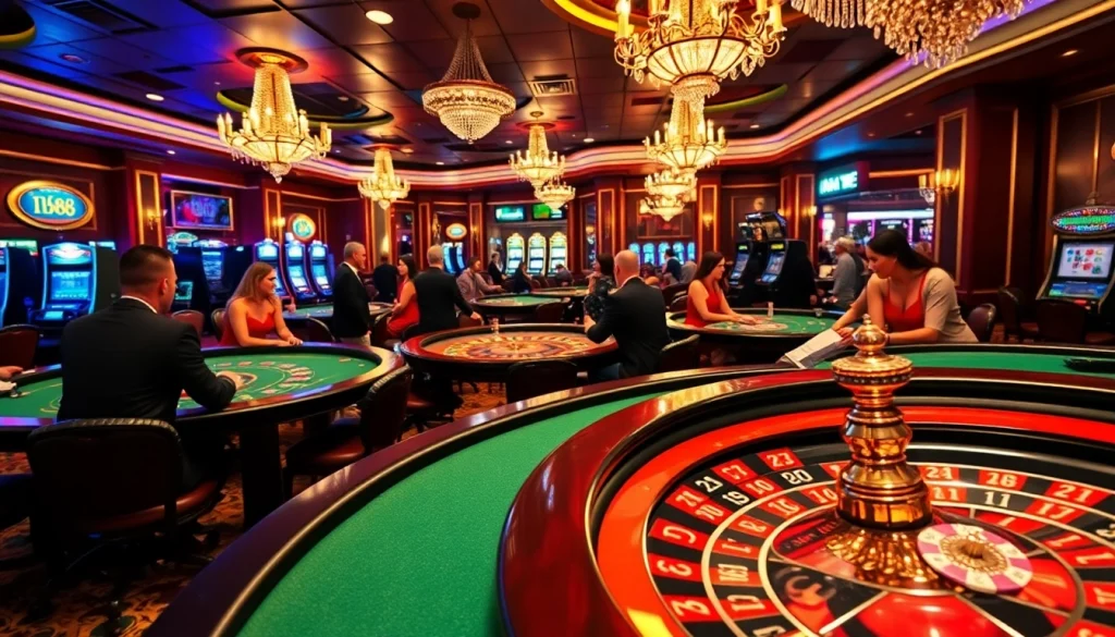Experience FLY88 excitement with vibrant casino tables and high-stakes gambling action.