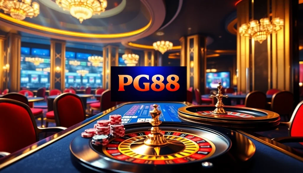Experience the excitement of online gambling at https://pg88sr.com/, featuring a vibrant casino atmosphere with poker and roulette.