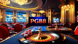 Experience the excitement of online gambling at https://pg88sr.com/, featuring a vibrant casino atmosphere with poker and roulette.