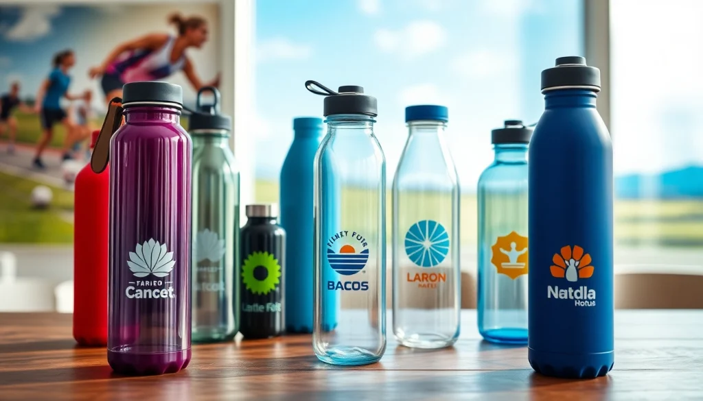 Gertuvės su logotipu rodomos ryškiame lauke, išryškinančios unikalius dizainus ir medžiagas.