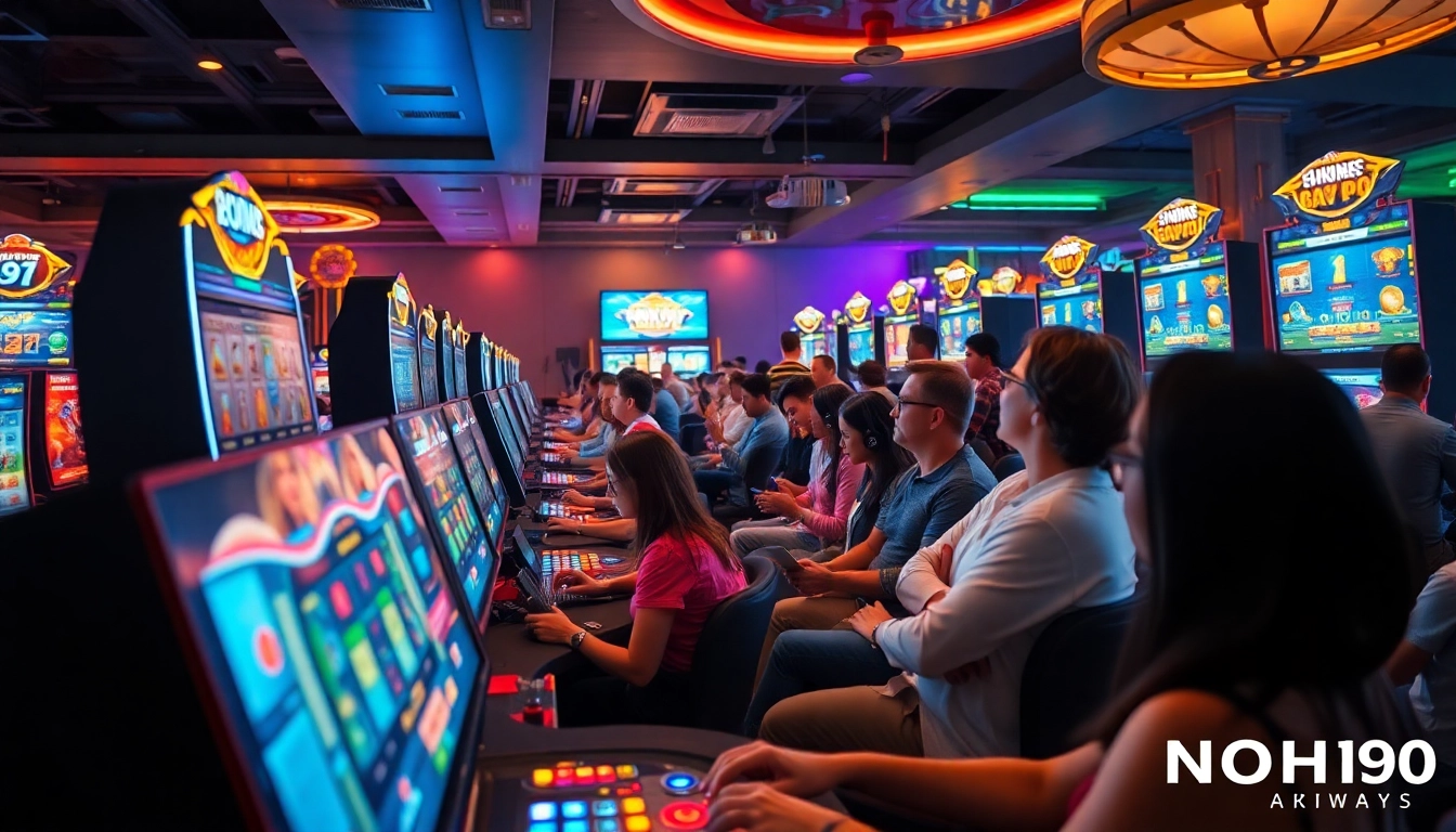 NOHU90 online gaming platform featuring diverse players and exciting casino games.