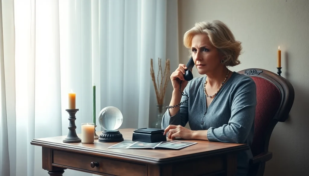 信頼と知恵を携え、霊能力者が電話占い 当たる の洞察を提供する、魅力的な電話占いセッション。