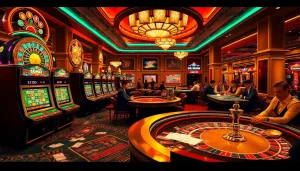Experience the vibrant excitement at 88i nhà cái with players engaged in thrilling casino games.