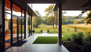 Luxury home architect Boston showcasing a contemporary residence with elegant landscaping and modern design.