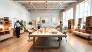 The creative workspace of Haus of Design, featuring a modern design studio with collaborative professionals.