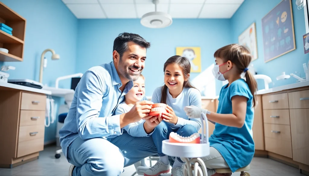 Children’s orthodontist Hawthorn assessing a young patient with a caring smile in a welcoming dental office.