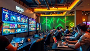 MM88 online gaming platform interface with users engaging securely on various devices.