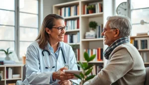 Engaging psychiatrist discussing psychiatry in India with a patient in a supportive environment.