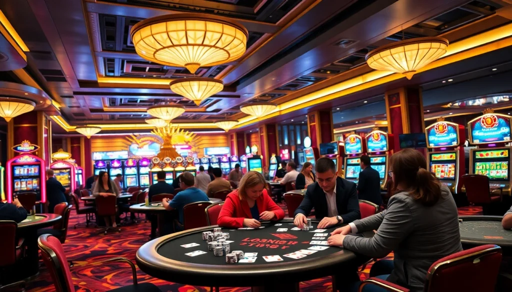 Experience excitement at 23win com with vibrant casino gaming tables and enthusiastic players.