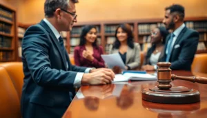 Greenville Personal Injury Lawyer consulting with clients in a professional atmosphere.