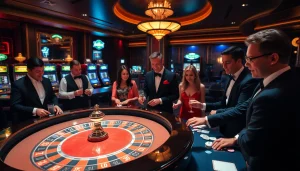 Experience the excitement of rr88 casino with vibrant roulette and slot machines.