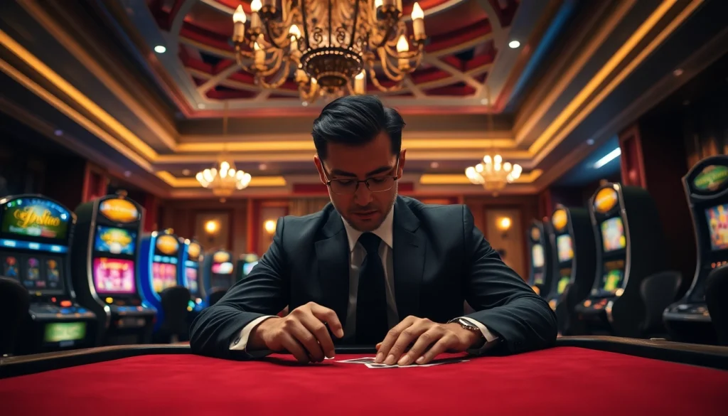 Proses hoki77 login untuk bermain game kasino di meja mewah dengan suasana mewah.